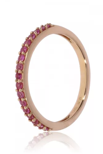 Vörös arany zafír köves gyűrű 77010