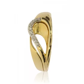 Sárga arany gyémánt köves gyűrű 77023