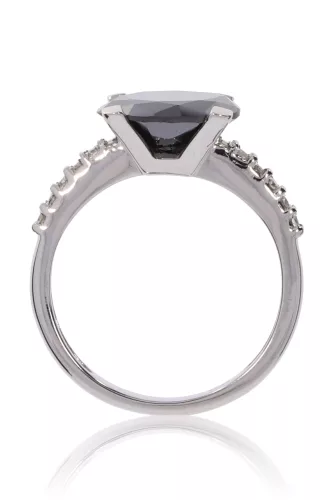 Fehér arany fekete gyémánt köves gyűrű 77520