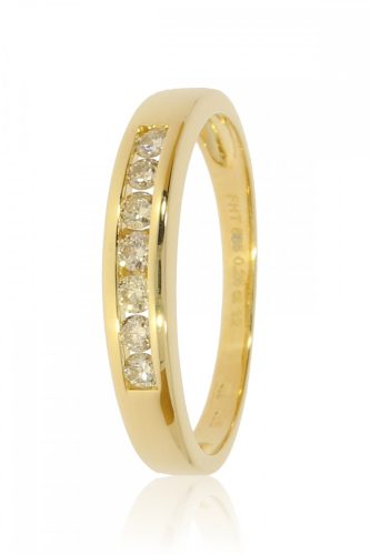 Sárga arany gyémánt köves gyűrű 78601