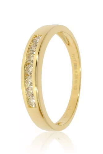 Sárga arany gyémánt köves gyűrű 78601