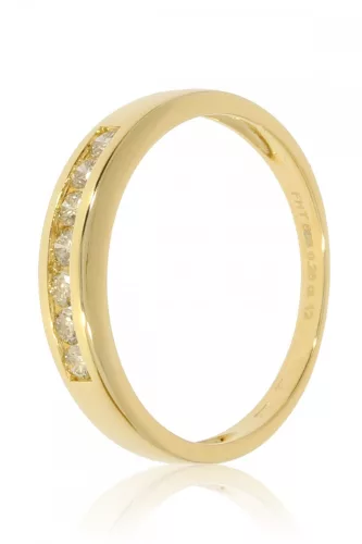 Sárga arany gyémánt köves gyűrű 78601