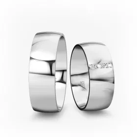 7 mm-es Fehér arany Karikagyűrű pár VD10F