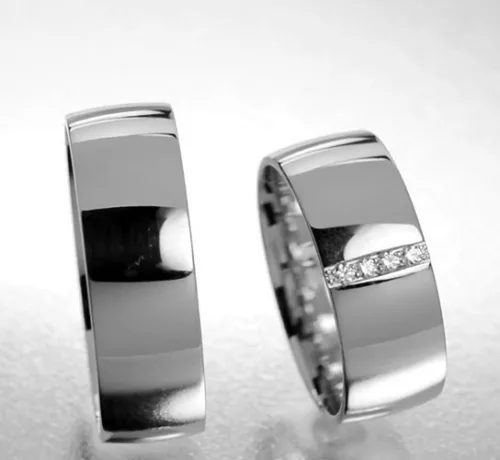 7 mm-es Fehér arany Karikagyűrű pár VD10F