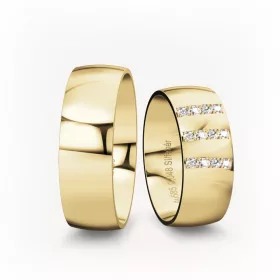 7 mm-es Sárga arany Karikagyűrű pár VD04S