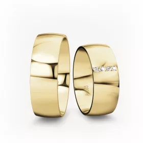 7 mm-es Sárga arany Karikagyűrű pár VD10S