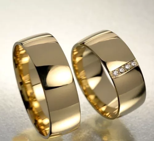 7 mm-es Sárga arany Karikagyűrű pár VD10S