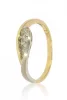 Sárga-Fehér arany gyémánt köves gyűrű 80107