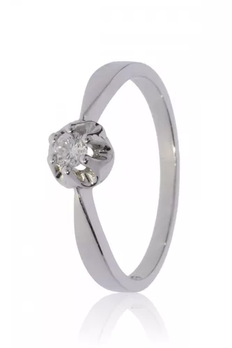 Fehér arany gyémánt köves gyűrű 80108