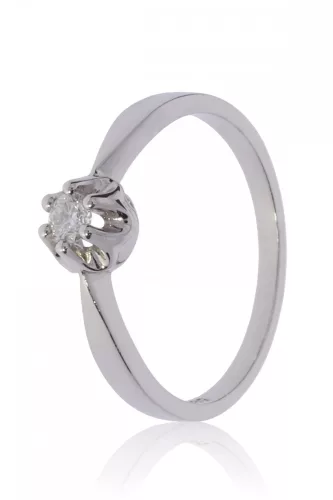 Fehér arany gyémánt köves gyűrű 80108