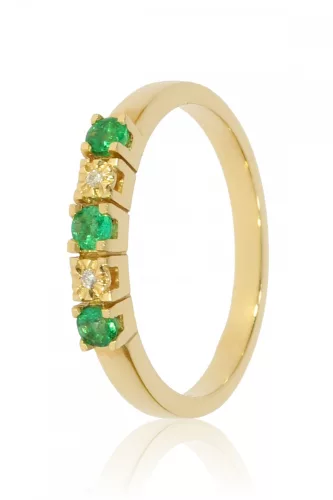 Sárga arany gyémánt köves gyűrű 80109