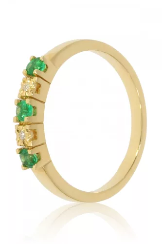 Sárga arany gyémánt köves gyűrű 80109