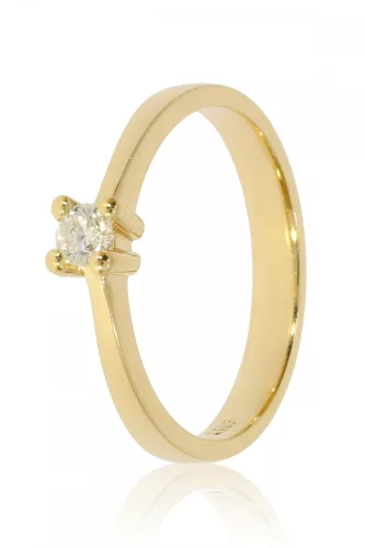 Sárga arany gyémánt köves gyűrű 80111