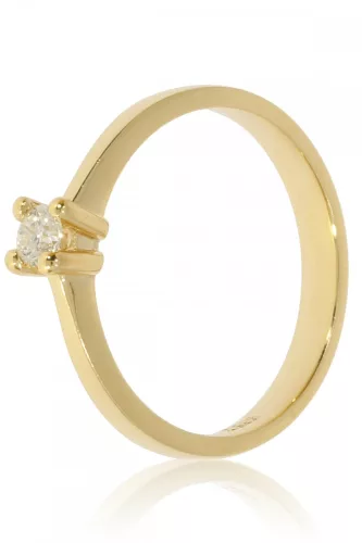 Sárga arany gyémánt köves gyűrű 80111