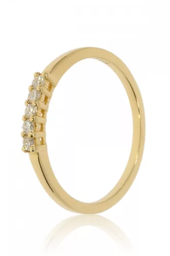 Sárga arany gyémánt köves gyűrű 80122