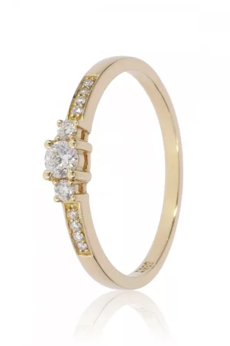 Sárga arany gyémánt köves gyűrű 80123