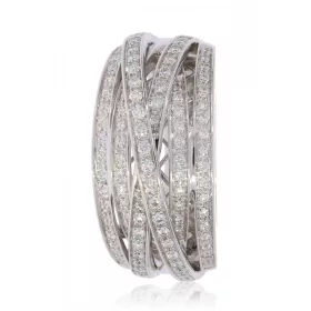 Fehér arany gyémánt köves gyűrű 80127