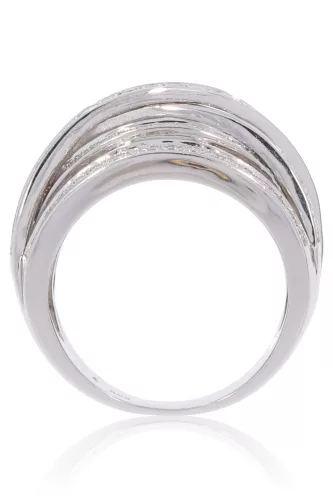 Fehér arany gyémánt köves gyűrű 80127