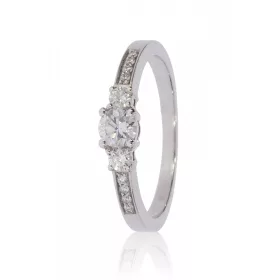 Fehér arany gyémánt köves gyűrű 80133