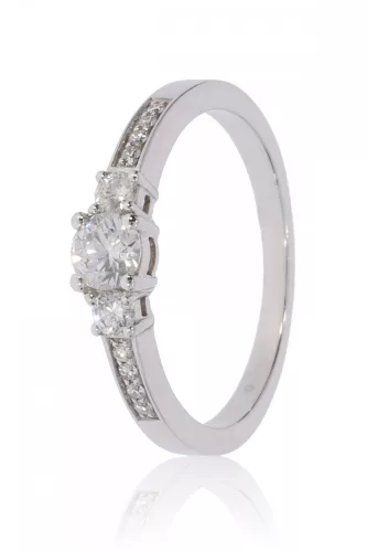 Fehér arany gyémánt köves gyűrű 80133