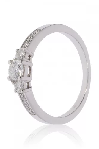 Fehér arany gyémánt köves gyűrű 80133