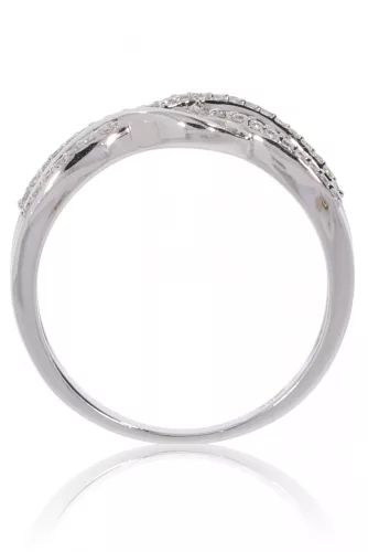 Fehér arany gyémánt köves gyűrű 80138