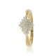 Sárga-Fehér arany gyémánt köves gyűrű 80154