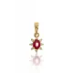 Sárga arany gyémánt és rubin köves medál 81399