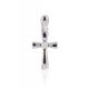 Fehér arany gyémánt köves kereszt medál 81415