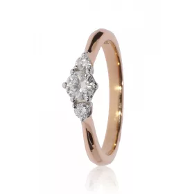 Vörös-Fehér arany gyémánt köves gyűrű 81504