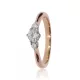 Vörös-Fehér arany gyémánt köves gyűrű 81504