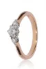 Vörös-Fehér arany gyémánt köves gyűrű 81504