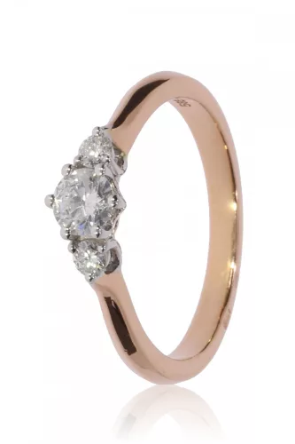 Vörös-Fehér arany gyémánt köves gyűrű 81504
