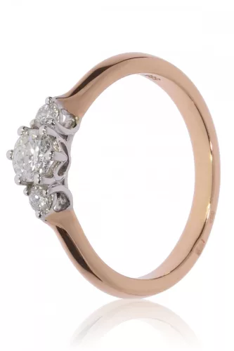 Vörös-Fehér arany gyémánt köves gyűrű 81504