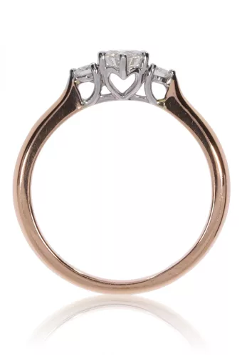 Vörös-Fehér arany gyémánt köves gyűrű 81504
