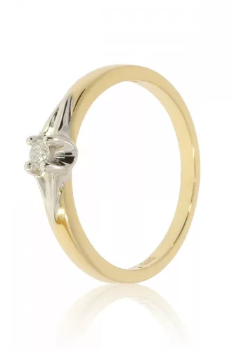Sárga arany gyémánt köves gyűrű 81509