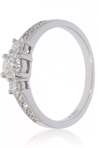 Fehér arany gyémánt köves gyűrű 81524