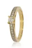 Sárga arany gyémánt köves gyűrű 81525