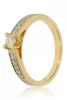 Sárga arany gyémánt köves gyűrű 81525