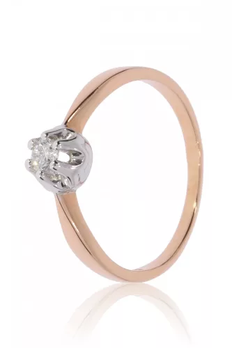 Vörös arany gyémánt köves gyűrű 81533