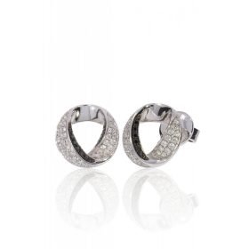 Fehér arany gyémánt köves stekkeres fülbevaló 81540