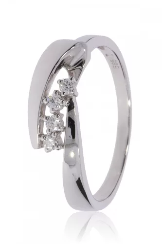 Fehér arany gyémánt köves gyűrű 81541