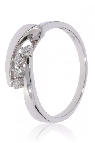 Fehér arany gyémánt köves gyűrű 81541