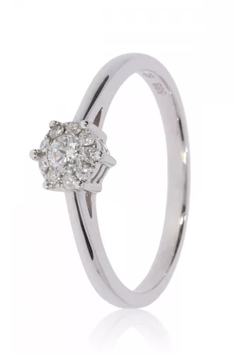 Fehér arany gyémánt köves gyűrű 81569