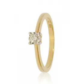 Sárga arany gyémánt köves gyűrű 81578