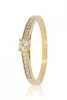 Sárga arany gyémánt köves gyűrű 81579