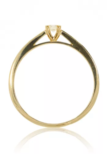 Sárga arany gyémánt köves gyűrű 81579