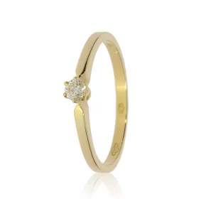 Sárga arany gyémánt köves gyűrű 81722