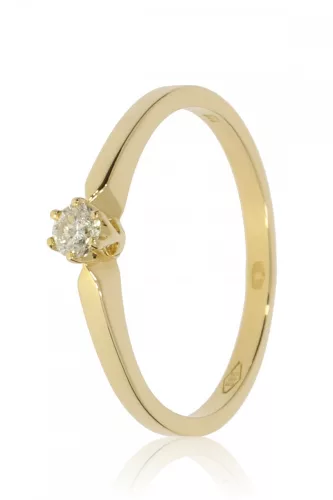 Sárga arany gyémánt köves gyűrű 81722