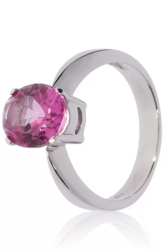 Fehér arany pink zafír köves gyűrű 81769